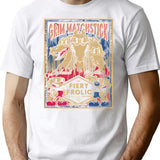 Cuphead Grim Matchstick Fiery Frolic T-Shirt - Retro Graphic Tee for Men & Women - White
