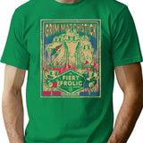 Cuphead Grim Matchstick Fiery Frolic T-Shirt - Retro Graphic Tee for Men & Women - Green