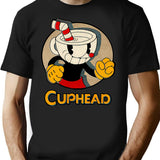 Cuphead T-Shirt - Retro Graphic Tee for Men & Women - Black
