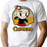 Cuphead T-Shirt - Retro Graphic Tee for Men & Women - White