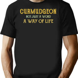 Curmudgeon T-Shirt - Retro Graphic Tee for Men & Women - Black