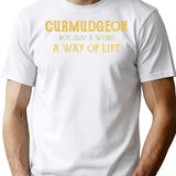 Curmudgeon T-Shirt - Retro Graphic Tee for Men & Women - White