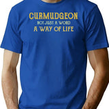 Curmudgeon T-Shirt - Retro Graphic Tee for Men & Women - Blue