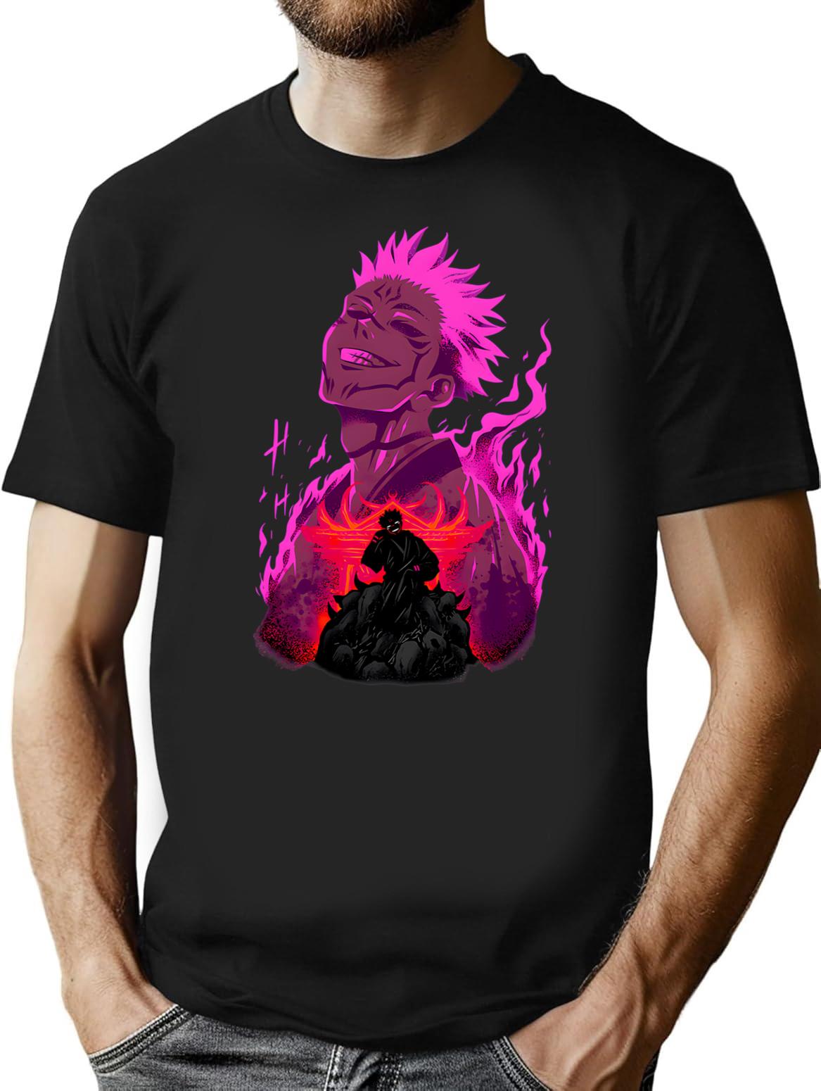 Cursed King Of Curses T-Shirt - Retro Graphic Tee for Men & Women - Black