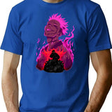 Cursed King Of Curses T-Shirt - Retro Graphic Tee for Men & Women - Blue