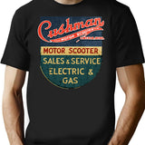Cushman Vintage Electric Vehicles Usa T-Shirt - Retro Graphic Casual Tee - Black