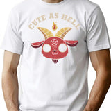Cute As Hell T-Shirt - Retro Graphic Tee for Men & Women - White