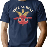 Cute As Hell T-Shirt - Retro Graphic Tee for Men & Women - Navy