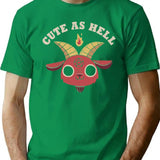Cute As Hell T-Shirt - Retro Graphic Tee for Men & Women - Green
