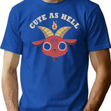 Cute As Hell T-Shirt - Retro Graphic Tee for Men & Women - Blue