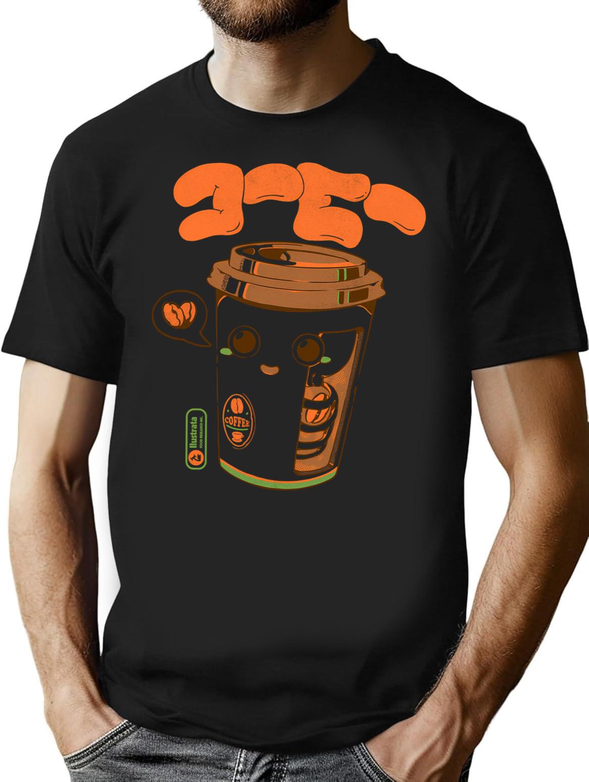 Cute Coffee X-ray T-Shirt - Retro Graphic Tee for Men & Women - Black