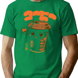 Cute Coffee X-ray T-Shirt - Retro Graphic Tee for Men & Women - Green