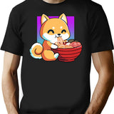 Cute Fox The Great Ramen Off Kanagawa T-Shirt - Black
