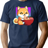 Cute Fox The Great Ramen Off Kanagawa T-Shirt - Navy