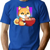 Cute Fox The Great Ramen Off Kanagawa T-Shirt - Blue
