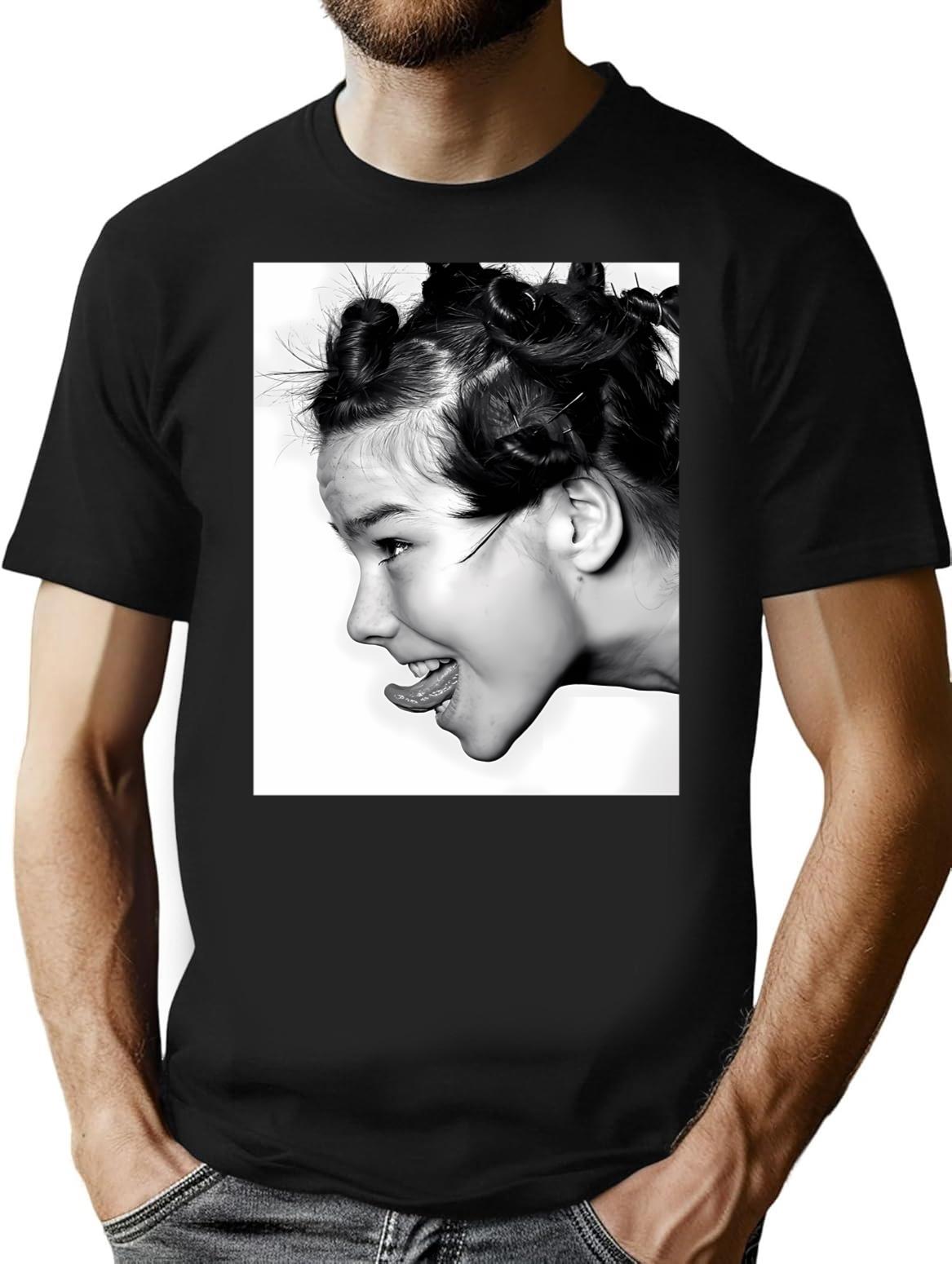 Cute Girl T-Shirt - Retro Graphic Tee for Men & Women - Black