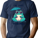 Cute Humor T-Shirt - Retro Graphic Tee for Men & Women - Navy
