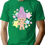 Cute Lucky Troll T-Shirt - Retro Graphic Tee for Men & Women - Green