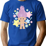 Cute Lucky Troll T-Shirt - Retro Graphic Tee for Men & Women - Blue