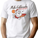 Cute Mele Kalikimaka Vintage For Christmas Santa Surfing Costume Gift T-Shirt - White