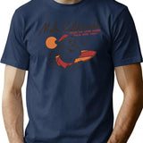Cute Mele Kalikimaka Vintage For Christmas Santa Surfing Costume Gift T-Shirt - Navy