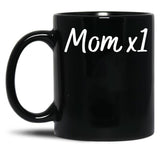 Cute Mom Of One Only Child Graphic Black Coffee Mug, Gift Coffee Mug