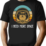 Cute Schnauzer Astronaut - Funny Schnauzer T-Shirt - Black