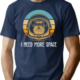 Cute Schnauzer Astronaut - Funny Schnauzer T-Shirt - Navy