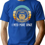 Cute Schnauzer Astronaut - Funny Schnauzer T-Shirt - Blue