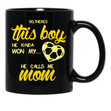 Cute Soccer Mom Shirt World Cup Funny Quote Saying Black Coffee Mug, Gift Coffee Mug - Black