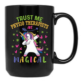 Cute Unicorn Physio Therapist Gift Black Coffee Mug, Gift Coffee Mug - Black