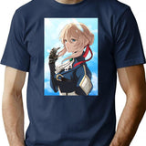 Cutie Violet Evergarden T-Shirt - Retro Graphic Tee for Men & Women - Navy