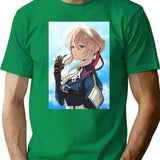 Cutie Violet Evergarden T-Shirt - Retro Graphic Tee for Men & Women - Green