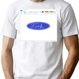 Cutlery Car (With Ms Paint Border) Bootleg Graphic T-Shirt - White
