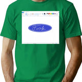 Cutlery Car (With Ms Paint Border) Bootleg Graphic T-Shirt - Green