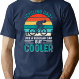 Cycling Dad T-Shirt - Retro Graphic Tee for Men & Women - Navy