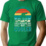 Cycling Dad T-Shirt - Retro Graphic Tee for Men & Women - Green