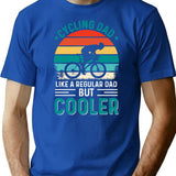 Cycling Dad T-Shirt - Retro Graphic Tee for Men & Women - Blue