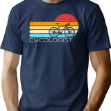 Cycologist Bicycle Bicycling Cyclist Retro Men's Cycologist Gear T-Shirt - Navy