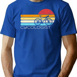 Cycologist Bicycle Bicycling Cyclist Retro Men's Cycologist Gear T-Shirt - Blue