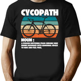 Cycopath Retro Vintage T-Shirt - Retro Graphic Casual Tee - Black
