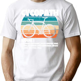 Cycopath Retro Vintage T-Shirt - Retro Graphic Casual Tee - White