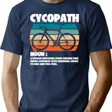Cycopath Retro Vintage T-Shirt - Retro Graphic Casual Tee - Navy