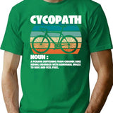 Cycopath Retro Vintage T-Shirt - Retro Graphic Casual Tee - Green
