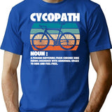 Cycopath Retro Vintage T-Shirt - Retro Graphic Casual Tee - Blue