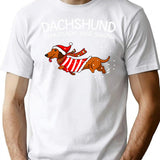 Dachshund Through The Snow Funny Dog Christmas T-Shirt - White