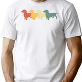 Dachshund Vintage Retro Gift T-Shirt - Retro Graphic Casual Tee - White