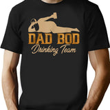 Dad Bod Drinking Team - Father Beer Drinker Retro Vintage T-Shirt - Black