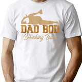 Dad Bod Drinking Team - Father Beer Drinker Retro Vintage T-Shirt - White