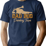 Dad Bod Drinking Team - Father Beer Drinker Retro Vintage T-Shirt - Navy